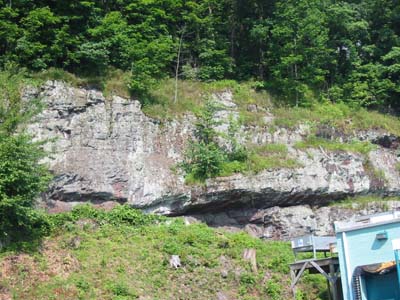 Large Mauch Chunk exposure in Weatherly.