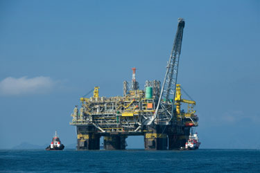 Image of an offshore oil platform